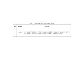 陈埭镇履职事项清单