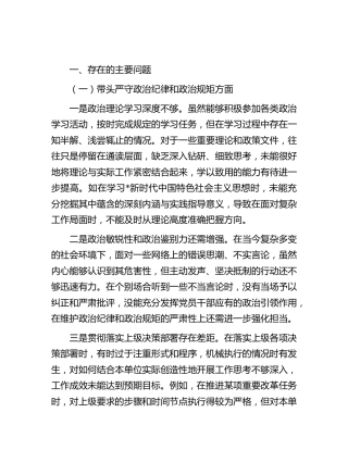 个人四个带头生活会27