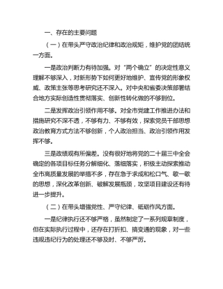 个人四个带头生活会22