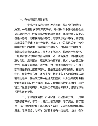 个人四个带头生活会21