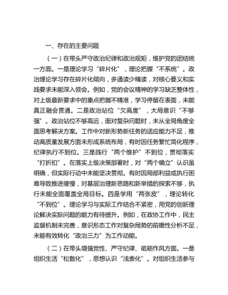 个人四个带头生活会17