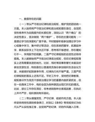 个人四个带头生活会8