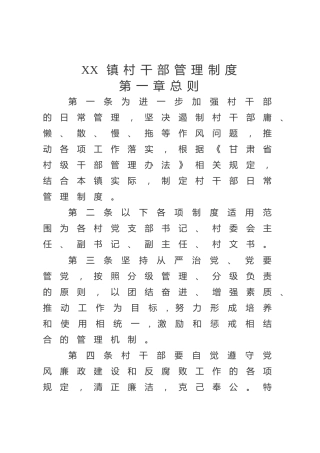 乡镇制度合集9800字