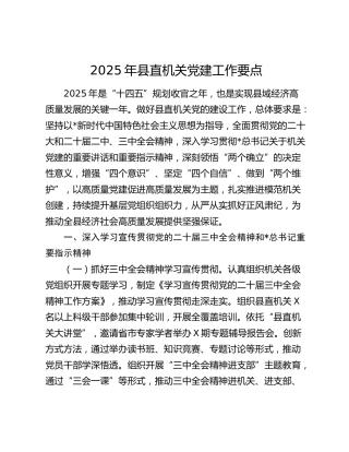 2025年机关党建工作要点4800字