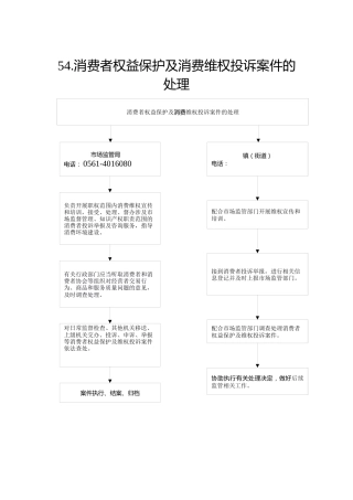 54.市场监管局--消费者权益保护及消费维权投诉案件的处理