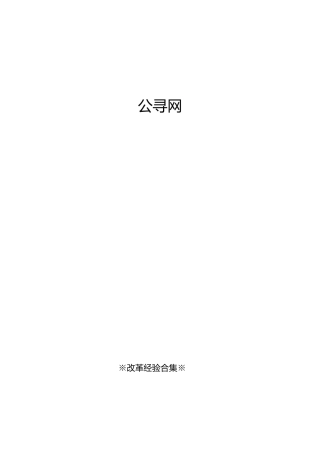 改革工作经验总结合集88篇