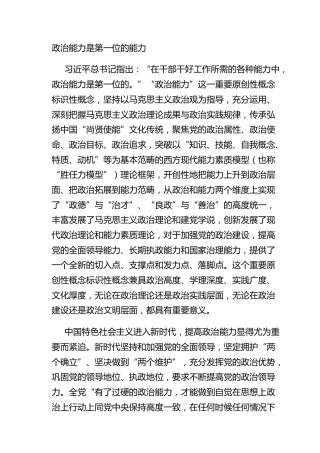 政治能力是第一位的能力