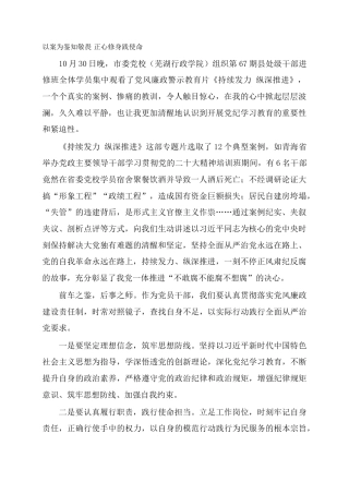 以案为鉴知敬畏  正心修身践使命