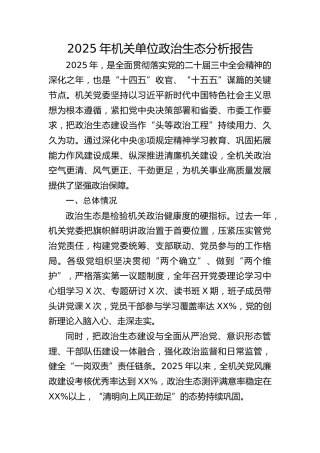 2025年政治生态分析报告4200字