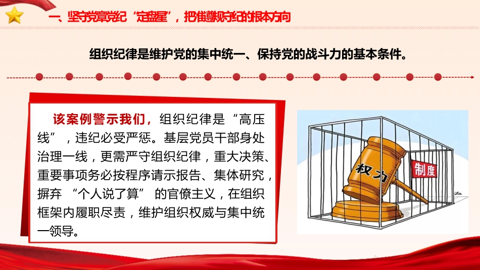 党课ppt+讲稿：纪律为纲 规矩为尺 争当基层党员干部遵规守纪 “排头兵”（10000字,50张）_第9页