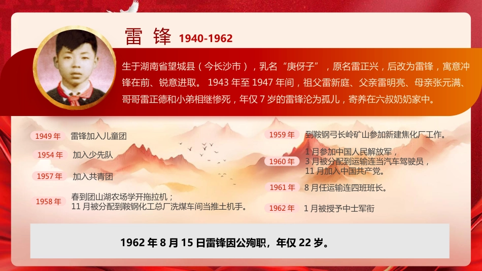 党课ppt+讲稿：传承雷锋精神  争做新时代好青年（8200字,51张）_第7页