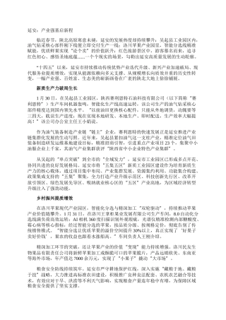 延安：产业强基启新程
