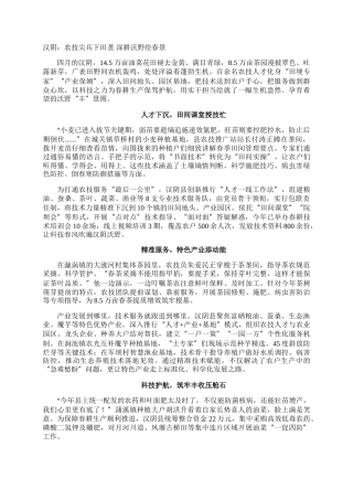 汉阴：农技尖兵下田垄  深耕沃野绘春景