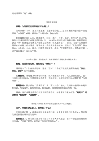 党建引领聚“链”成势
