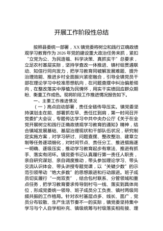开展工作阶段性总结