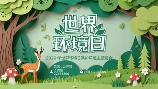 2026年六五环境日PPT全面绿色转型共建美丽中国宣传课件
