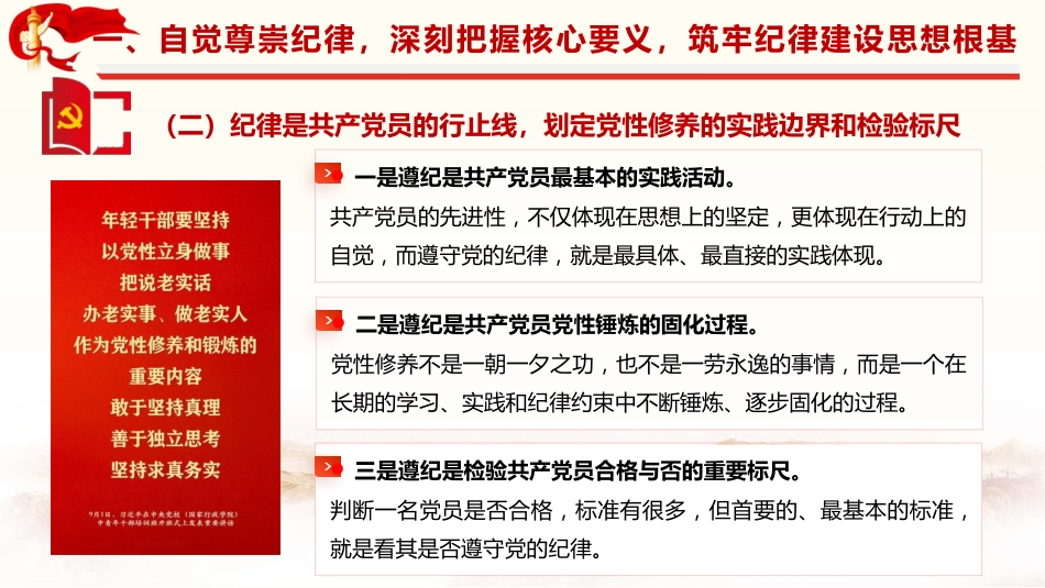 党课ppt+讲稿:尊崇纪律 做忠诚干净担当的纪检监察干部16000字,37张_第9页