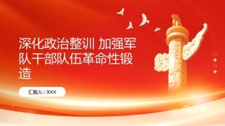 PPT：深化政治整训 加强军队干部队伍革命性锻造