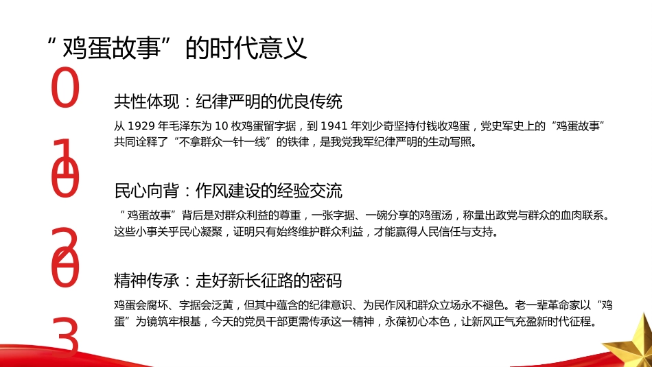 PPT：一枚鸡蛋见作风党史军史上的纪律传承与民心密码_第6页