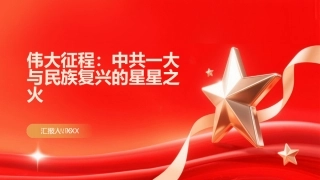 伟大征程：中共一大与民族复兴的星星之火（PPT）