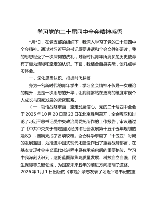 学习党的二十届四中全会精神感悟