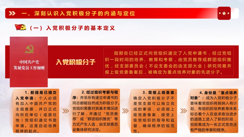 党建培训党课ppt+讲稿：严格标准 端正动机  争做合格入党积极分子（7900字，27张）_第5页