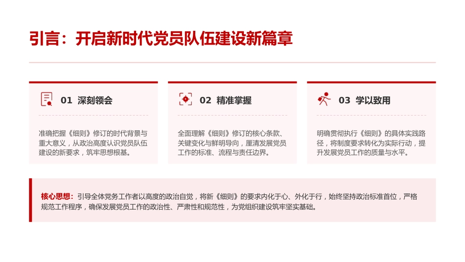 党课PPT:学习贯彻新修订的《中国共产党发展党员工作细则》,全面提升发展党员工作质效_第2页