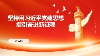 党课讲稿PPT：坚持用习近平党建思想指引奋进新征程