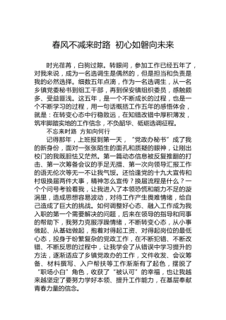 选调生座谈会发言材料（2篇）