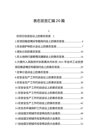 表态发言合集【20篇】