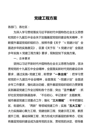 党建工程方案
