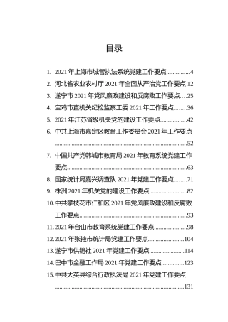 2021年党建工作要点汇编(30篇）