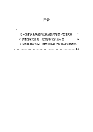总体国家安全观是护航民族复兴的强大理论武器
