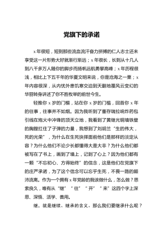 党旗下的承诺