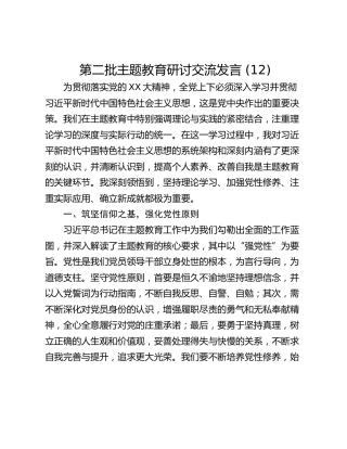 第二批主题教育研讨交流发言 (12)