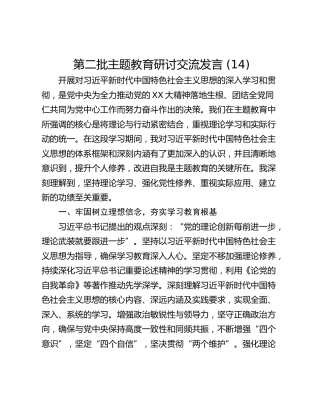 第二批主题教育研讨交流发言 (14)_1