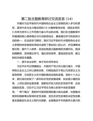 第二批主题教育研讨交流发言 (14)