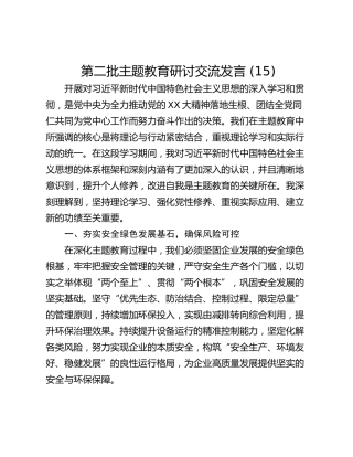 第二批主题教育研讨交流发言 (15)