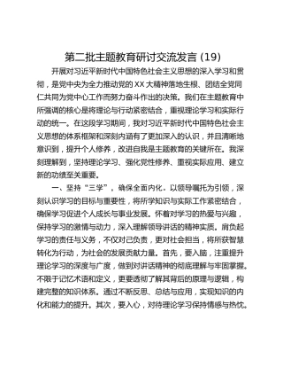 第二批主题教育研讨交流发言 (19)