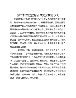 第二批主题教育研讨交流发言 (21)