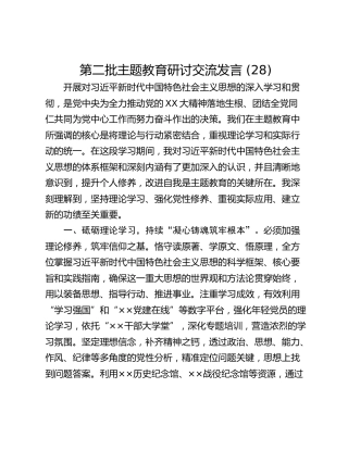 第二批主题教育研讨交流发言 (28)