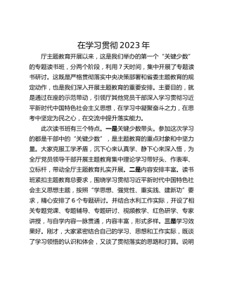 在学习贯彻2023年