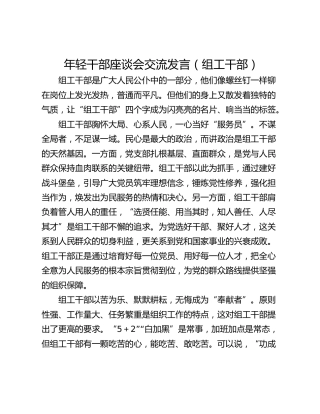 年轻干部座谈会交流发言（组工干部）_3
