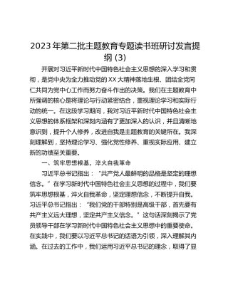 2023年第二批主题教育专题读书班研讨发言提纲 (3)_2