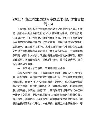 2023年第二批主题教育专题读书班研讨发言提纲 (6)