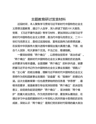 主题教育研讨发言材料_1