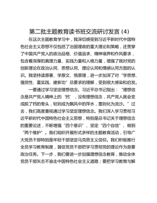 第二批主题教育读书班交流研讨发言 (4)_1