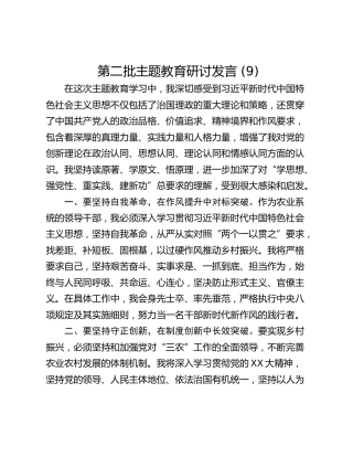 第二批主题教育研讨发言 (9)