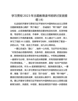 学习贯彻2023年主题教育读书班研讨发言提纲 (4)_1