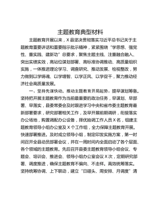 主题教育典型材料